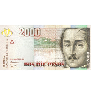 Colombia 2.000 Pesos 2012...