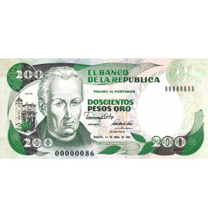 Colombia 200 Pesos Oro 1991...