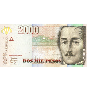 Colombia 2.000 Pesos 2014...