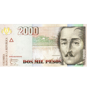 Colombia 2.000 Pesos 2014...