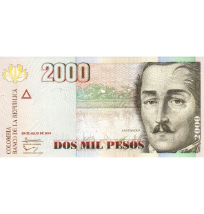 Colombia 2.000 Pesos 2014...