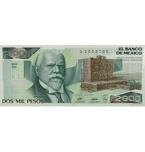 México 2000 Pesos 1989 Pick...