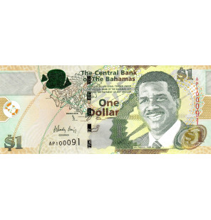 Bahamas 1 Dólar 2015 Pick 71Aa