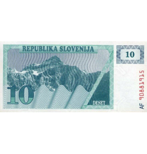 Eslovenia 10 Tolarjev 1990...