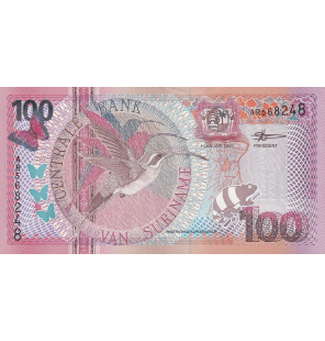 Surinam 100 Gulden 2000...