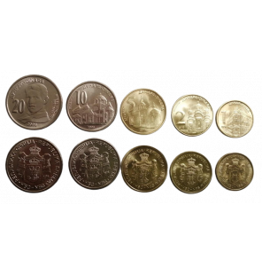 Set Serbia de 5 Monedas...