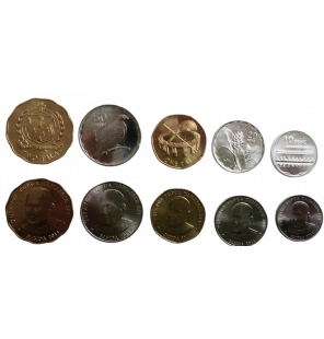 Set Samoa de 5 monedas...