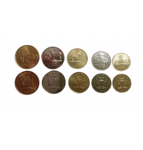 Set de Zambia 5 monedas...
