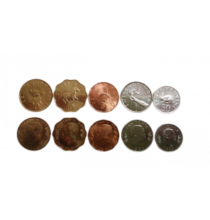 Set de Tanzania 5 monedas...