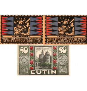 Eutin Set 3 Notgelds 1921