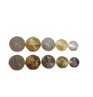 Set de 5 Haití Monedas...