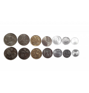 Set de Israel 7 monedas...