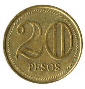 Colombia 20 Pesos 2005-2007...