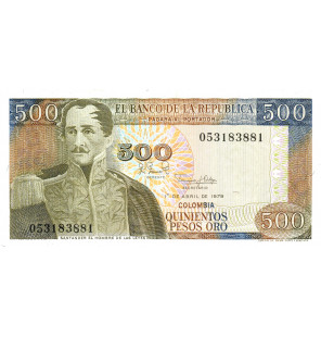 Colombia 500 Pesos Oro 1979...
