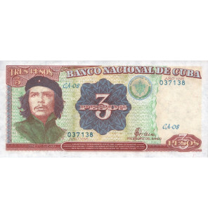 Cuba 3 Pesos 1995 Pick 113...