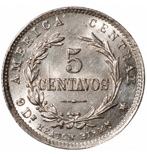 Costa Rica 5 Centavos 1890...