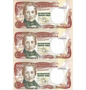 Colombia 500 Pesos 1993...