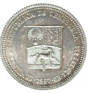 Venezuela 25 Céntimos 1960...