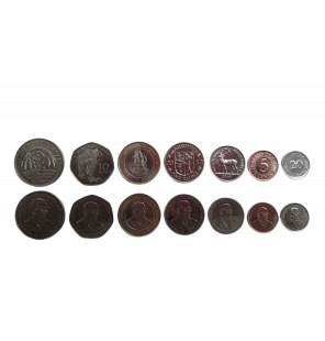Mauricio set de 7 monedas...