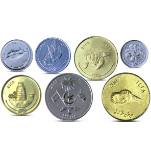 Set de Maldivas 7 monedas...