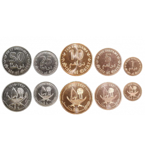 Set de Catar 5 monedas  1,...