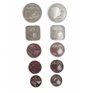Set de Aruba 5 monedas...