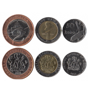 Set de Nigeria 3 monedas 50...