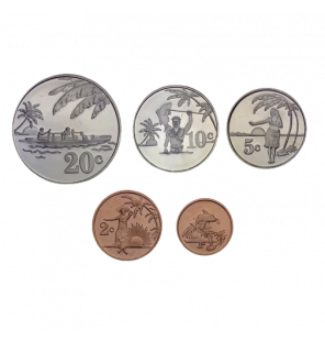 Set de Tokelau 5 monedas...
