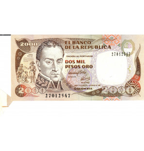 Colombia 2.000 Pesos Oro...