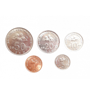 Set de Malasia 5 monedas...