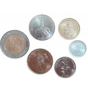 Set de Ruanda 6 monedas...