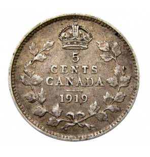 Canadá 5 Centavos 1919 KM...