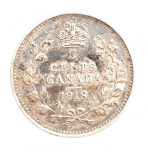 Canadá 5 Centavos 1918 KM...