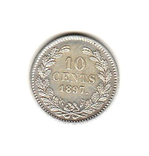 Paises Bajos 10 Cents 1897...
