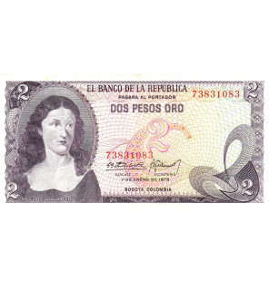 Colombia 2 Pesos Oro...