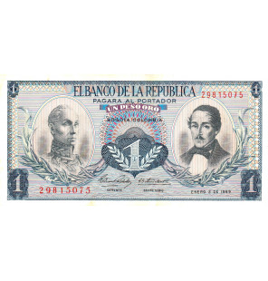 Colombia 1 Peso Oro...