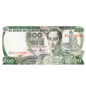 Colombia 200 Pesos Oro 1978...