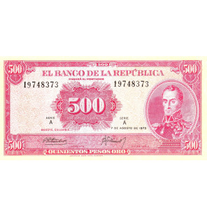 Colombia 500 Pesos Oro 1973...