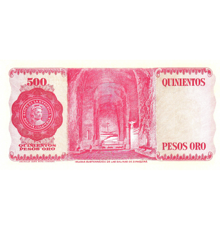 Colombia 500 Pesos Oro 1973 (Falso-No UNC)