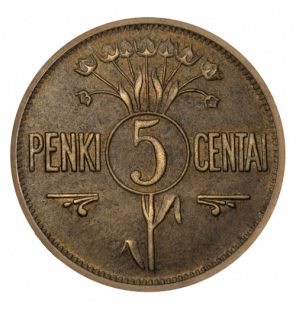 Lituania 5 Centai 1925 KM...