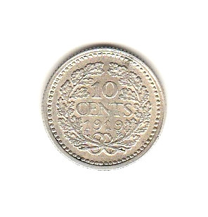 Países Bajos 10 Cents 1919...