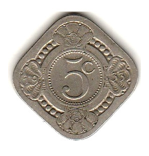 Países Bajos 5 Cents 1933...
