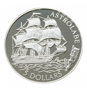 Islas Cook 5 Dólares 1992...