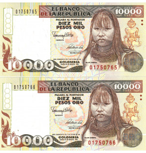 Colombia 10.000 Pesos 1992...