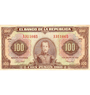 Colombia 100 Pesos Oro 1951...