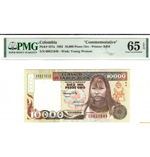 Colombia 10.000 Pesos 1992...
