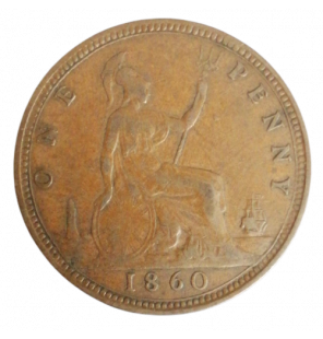 Gran Bretaña 1 Penny 1860...