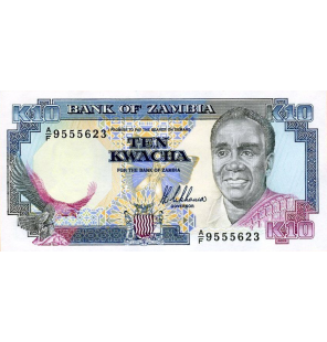 Zambia 10 Kwacha 1989-1991...