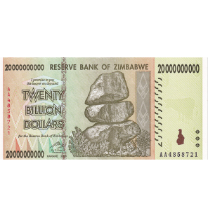 Zimbabue 20 Mil Millones de...