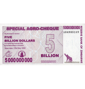 Zimbabue 5 Mil Millones de...